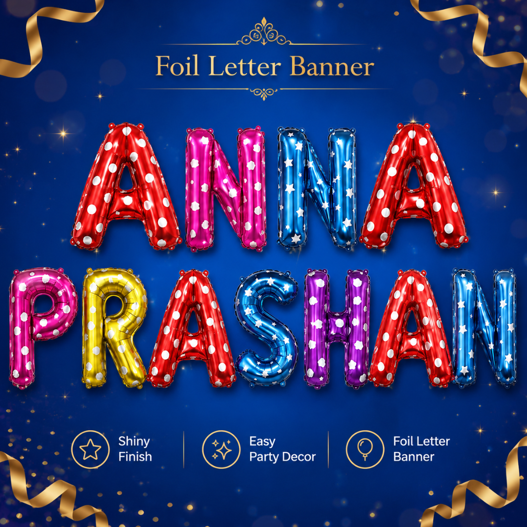 Anna Prashan Balloon Banner Set - Air Filled - 11PC - Wanna Party - decor