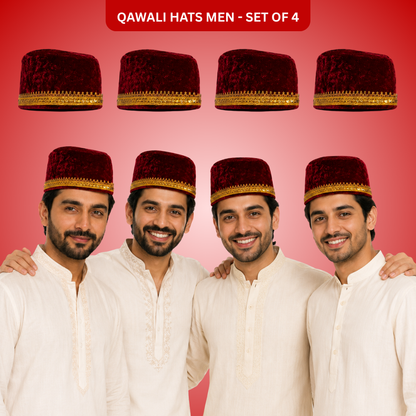 Qawali Hats for Men - Set of 4PC