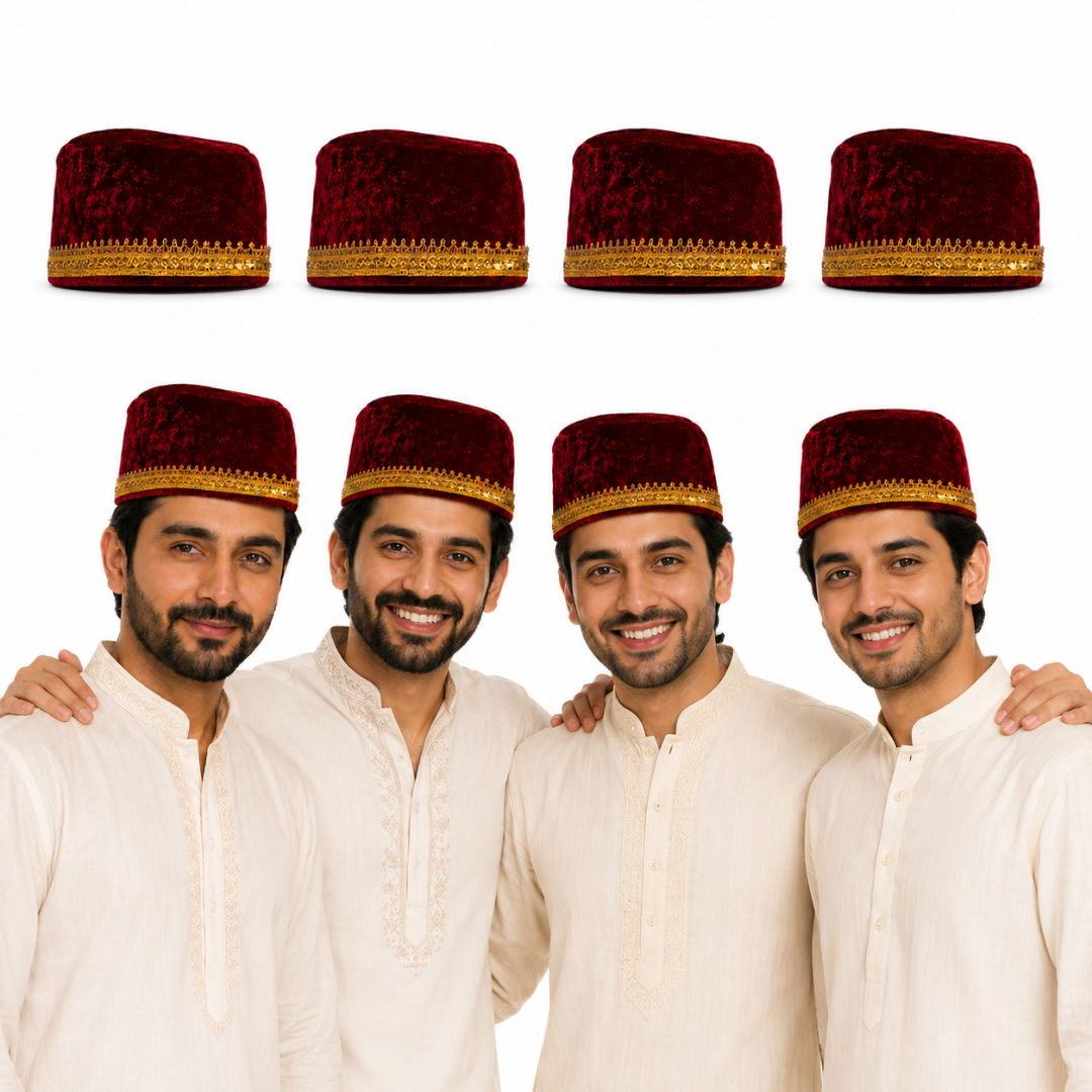 Qawali Hats for Men - Set of 4PC