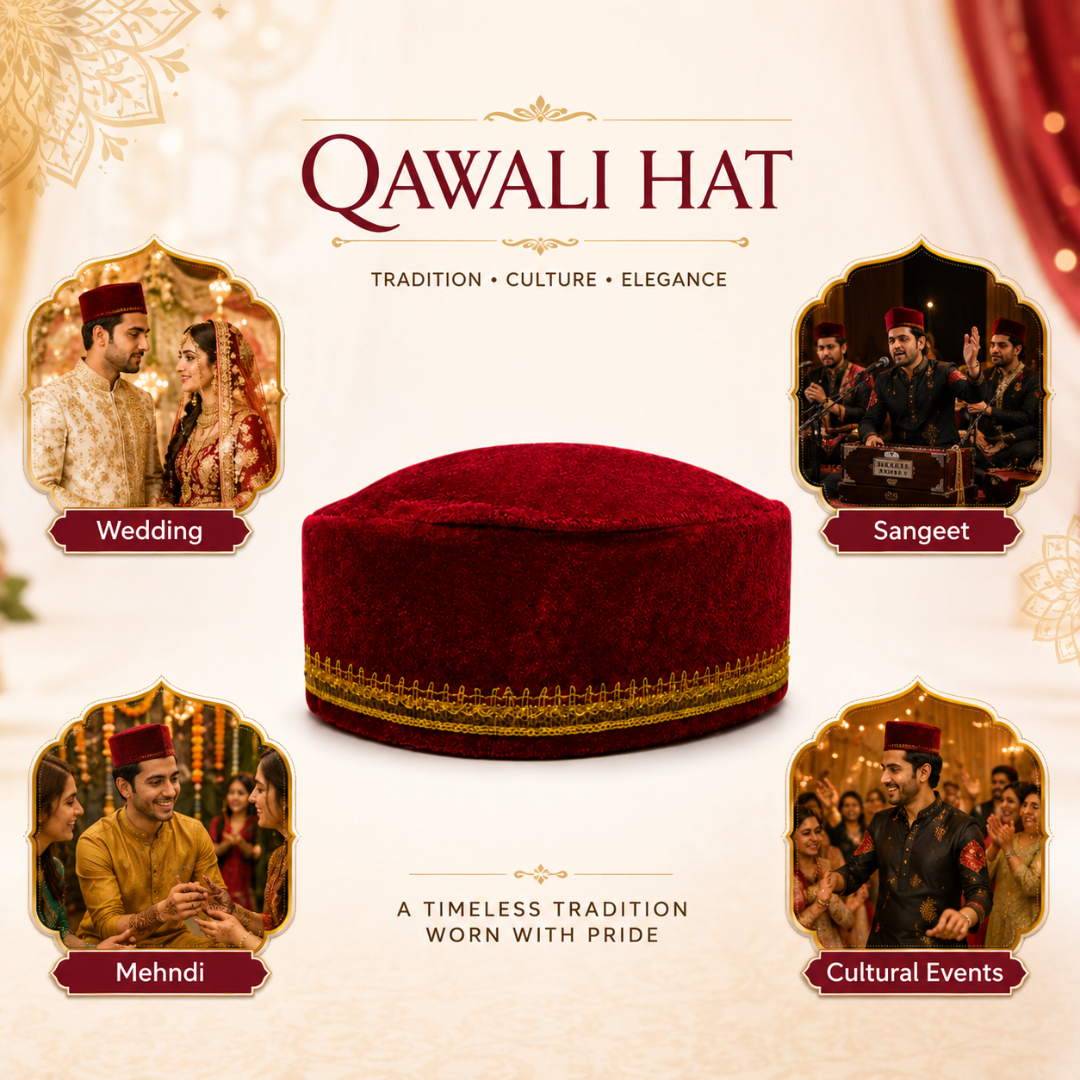 Qawali Hats for Men - Set of 4PC