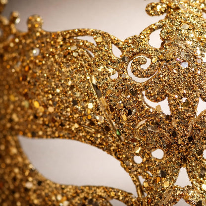 Glitter Fashion Eye Mask Gold - 1PC - Wanna Party - lifestyle