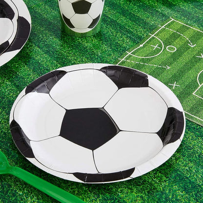 "Soccer Theme Party Paper Plates 10PC - Football Tableware | Wanna Party" - Image 4