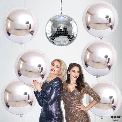 Silver Orbz Mirror Balloons Large Size - 50 inches - 1PC