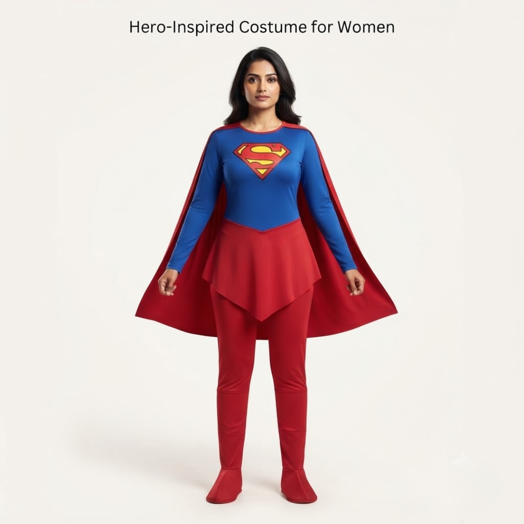 "Adult Superheroine Costume for Women – Size M | Hero-Inspired Fancy Dress for Theme Parties, Halloween & Costume Events  "