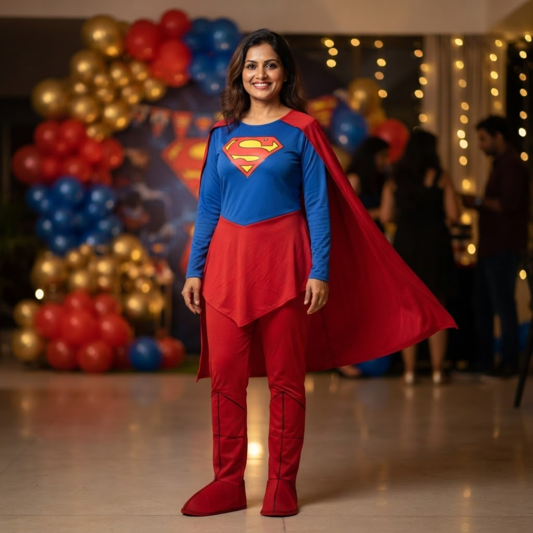 "Adult Superheroine Costume for Women – Size M | Hero-Inspired Fancy Dress for Theme Parties, Halloween & Costume Events  "