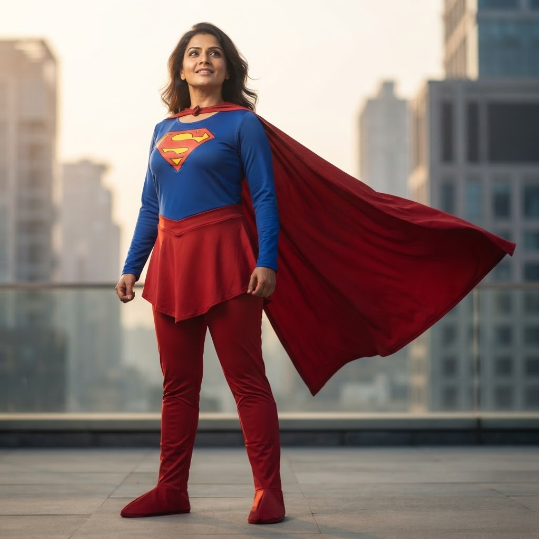"Adult Superheroine Costume for Women – Size M | Hero-Inspired Fancy Dress for Theme Parties, Halloween & Costume Events  "