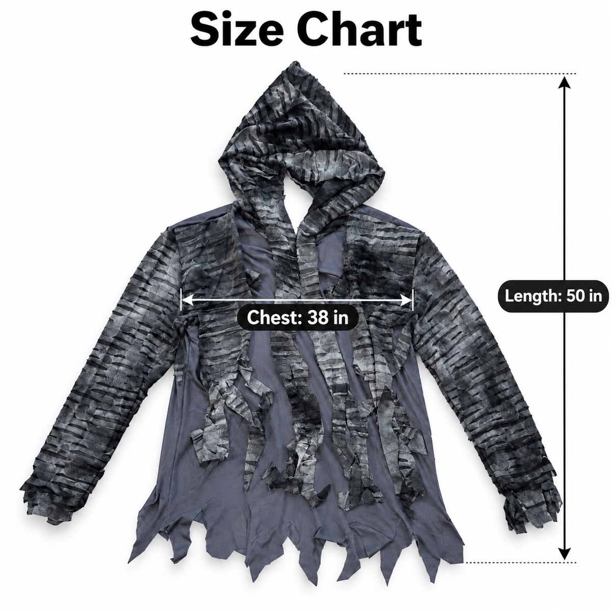 Halloween Ghoul Costume for Adults | Spooky Ghost-Inspired Fancy Dress for Haunted House Parties & Costume Events