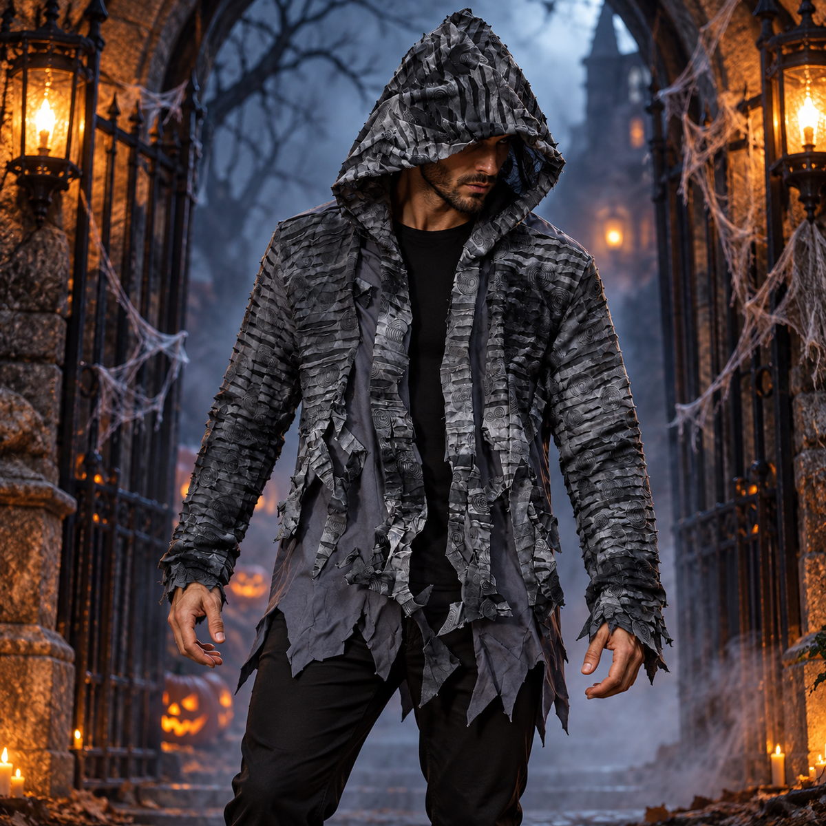 Halloween Ghoul Costume for Adults | Spooky Ghost-Inspired Fancy Dress for Haunted House Parties & Costume Events
