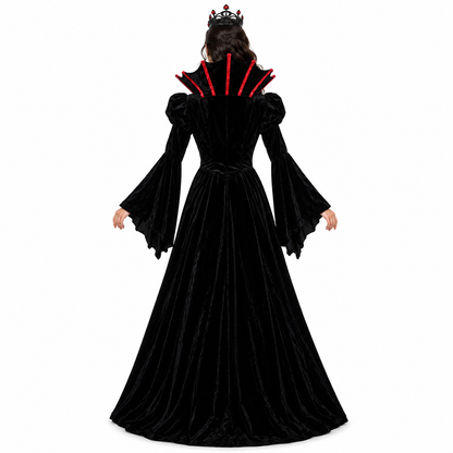 Queen of the Vampires Costume for Women | Adult Gothic Vampire Halloween Fancy Dress for Spooky Theme Parties