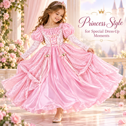 Fairytale Princess Costume for Girls - Size L | Kids Princess Fancy Dress for Age 8 to 10 Years