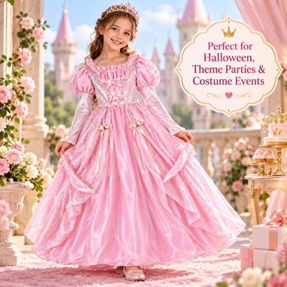 Fairytale Princess Costume for Girls - Size L | Kids Princess Fancy Dress for Age 8 to 10 Years