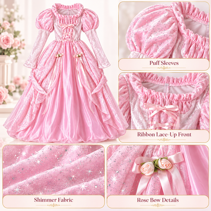 Fairytale Princess Costume for Girls - Size L | Kids Princess Fancy Dress for Age 8 to 10 Years