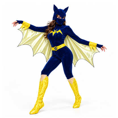 Bat-Inspired Superhero Girl Costume - Size S | Kids Halloween Fancy Dress for Birthday Parties, School Events & Role Play