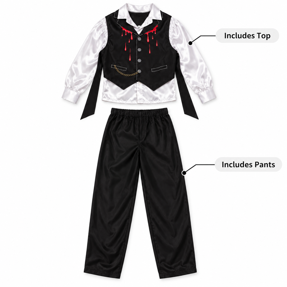 Vampire Costume for Boys - Size M | Kids Halloween Fancy Dress for Age 8 to 10 Years, School Events & Theme Parties