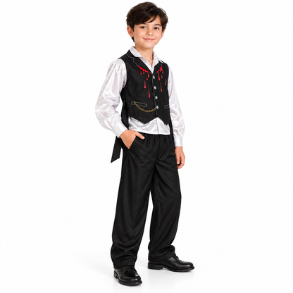 Vampire Costume for Boys - Size M | Kids Halloween Fancy Dress for Age 8 to 10 Years, School Events & Theme Parties