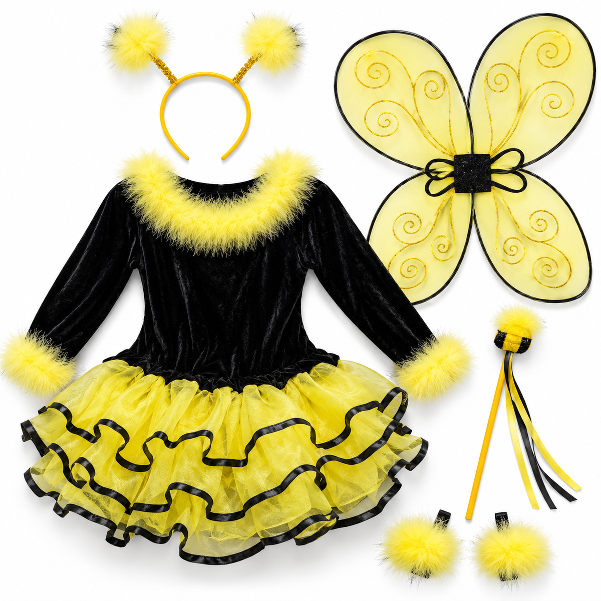 Bumble Bee Costume for Kids – Size S | Cute Bee-Inspired Fancy Dress for School Events, Theme Parties & Role Play