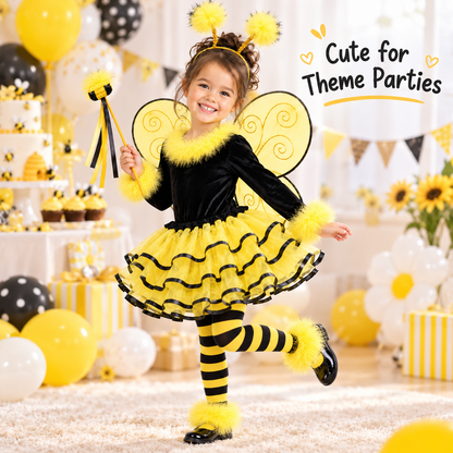 Bumble Bee Costume for Kids – Size S | Cute Bee-Inspired Fancy Dress for School Events, Theme Parties & Role Play