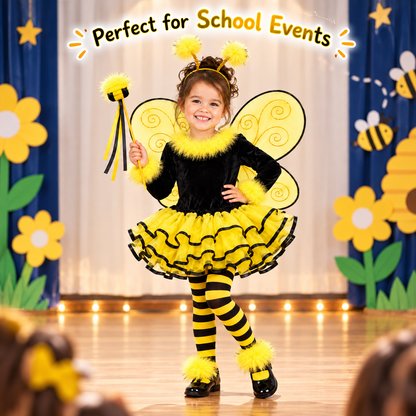 Bumble Bee Costume for Kids – Size S | Cute Bee-Inspired Fancy Dress for School Events, Theme Parties & Role Play