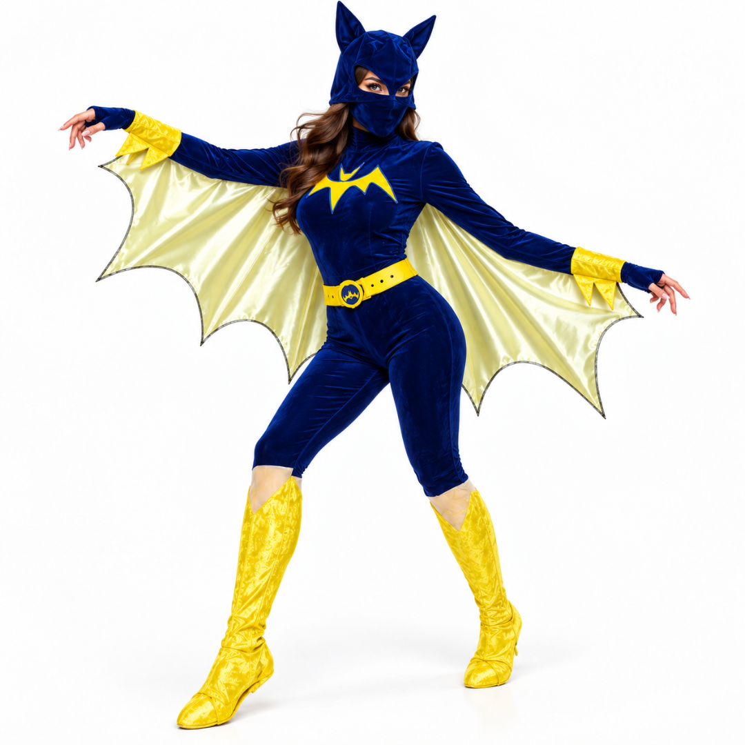 Adult Bat-Inspired Superhero Costume for Women | Dark Heroine Halloween Fancy Dress for Theme Parties & Costume Events
