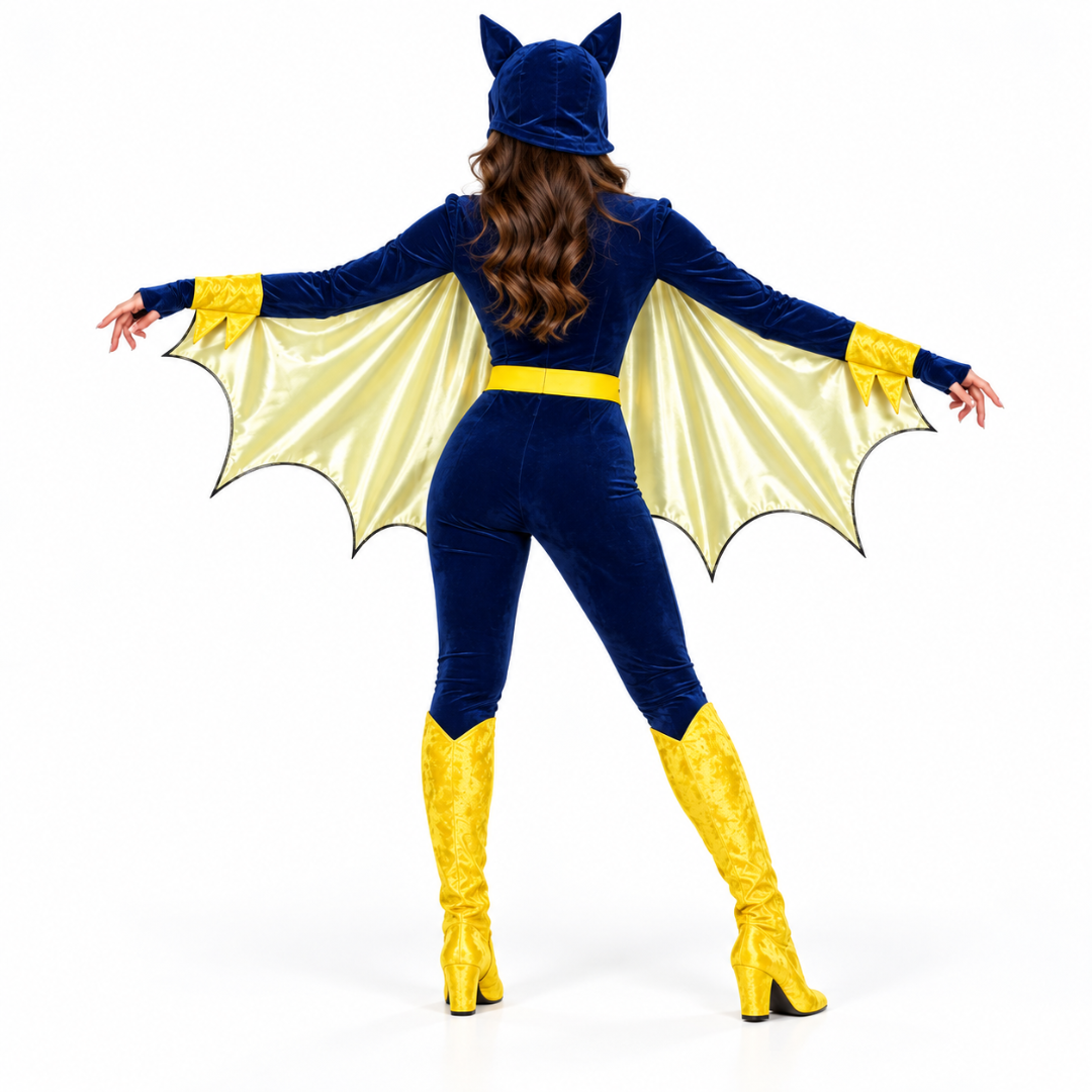 Adult Bat-Inspired Superhero Costume for Women | Dark Heroine Halloween Fancy Dress for Theme Parties & Costume Events