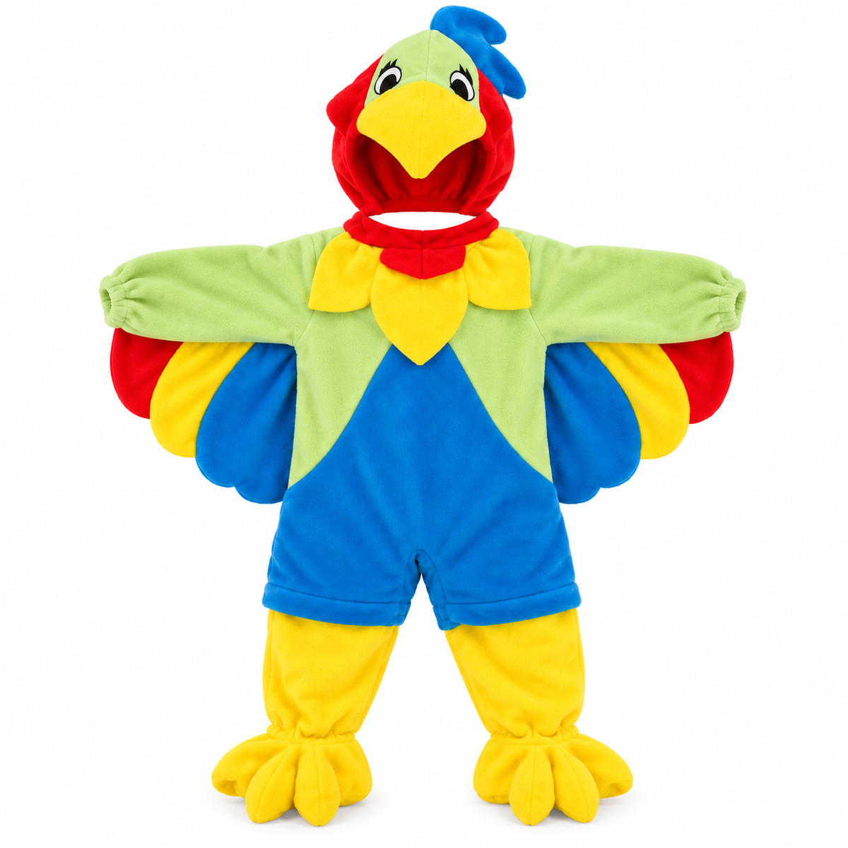Parrot Costume for Kids - Size S | Colourful Bird Fancy Dress for Jungle Theme Parties, School Events & Role Play