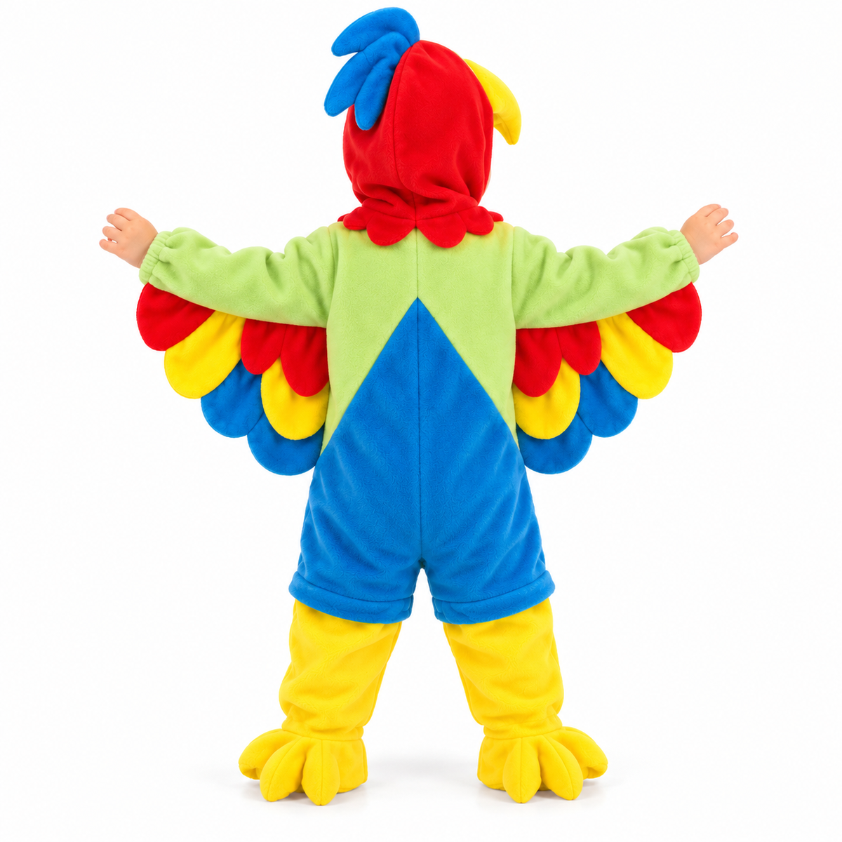 Parrot Costume for Kids - Size S | Colourful Bird Fancy Dress for Jungle Theme Parties, School Events & Role Play