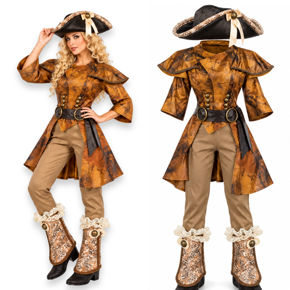 Fancy Numbers Table Numbers Fancy Female Pirate Costume | Adult Steampunk-Inspired Fancy Dress for ...