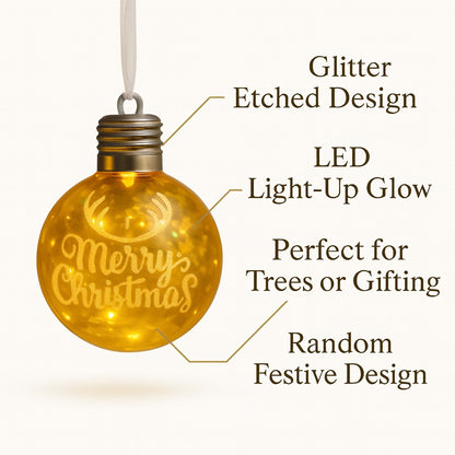 Light Up Fancy Hanging Balls for Christmas Decoratons - 1PC