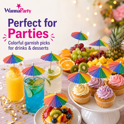 Umbrella Drinks Topper - 12PC