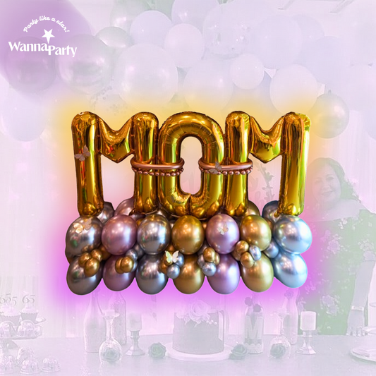 M-O-M Letter Ballon Bouquet
