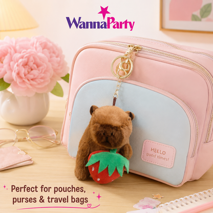 Capybara Strawberry Holding Flapping Clapband - 1PC
