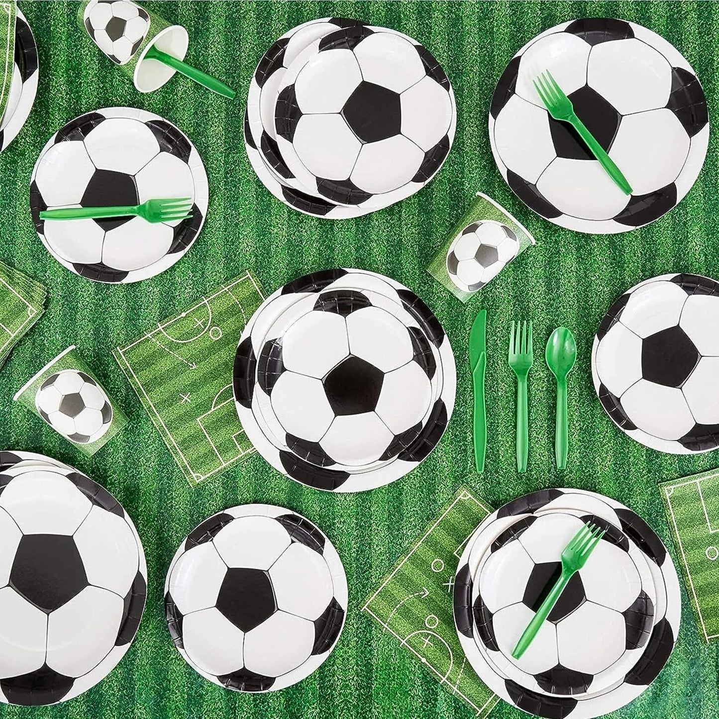 "Soccer Theme Party Paper Plates 10PC - Football Tableware | Wanna Party" - Image 6