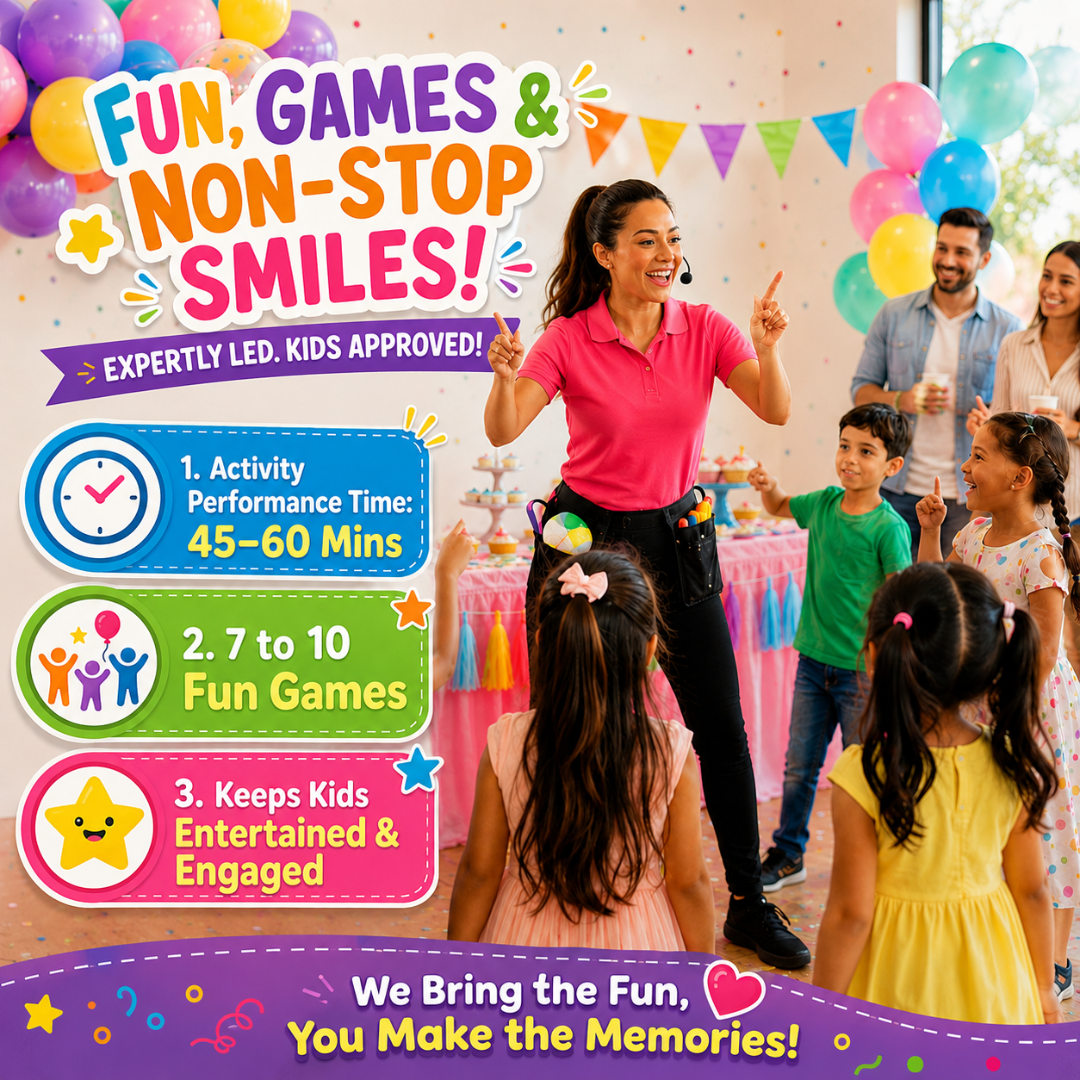 Games Coordinator For Kids on Hire