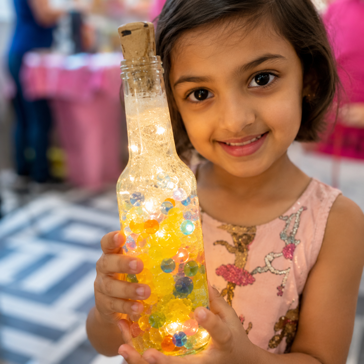 Jello Glitter Bottles on Hire