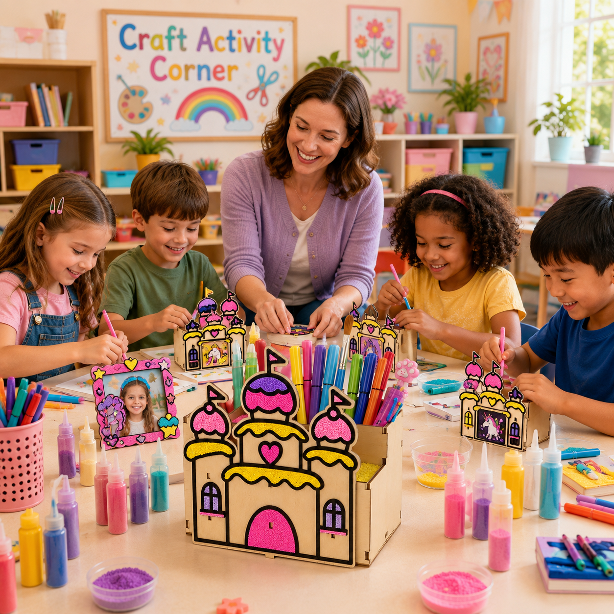Soft Sand Art Photo Frames / Pen Stand Counter for Rent