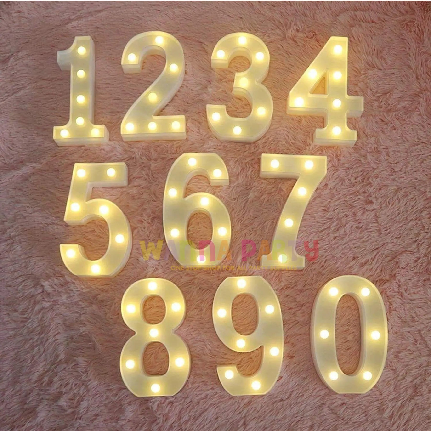 LED White Marquee Numericals - Numerical 3 or No. 3 - 11 inches in Size