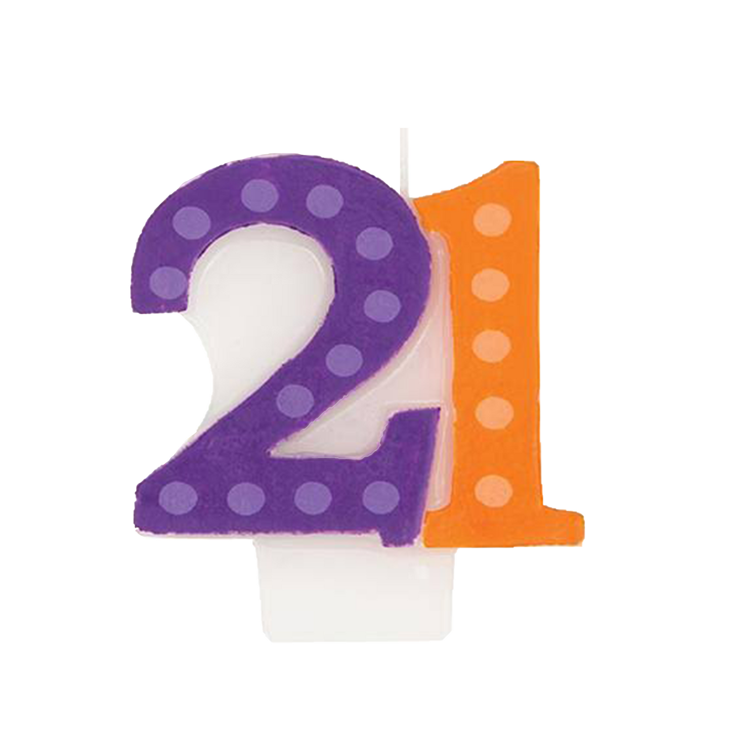 Bright & Bold 21st Birthday Candle