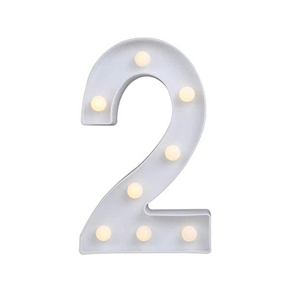 LED Number 2, Light Up Marquee Letters