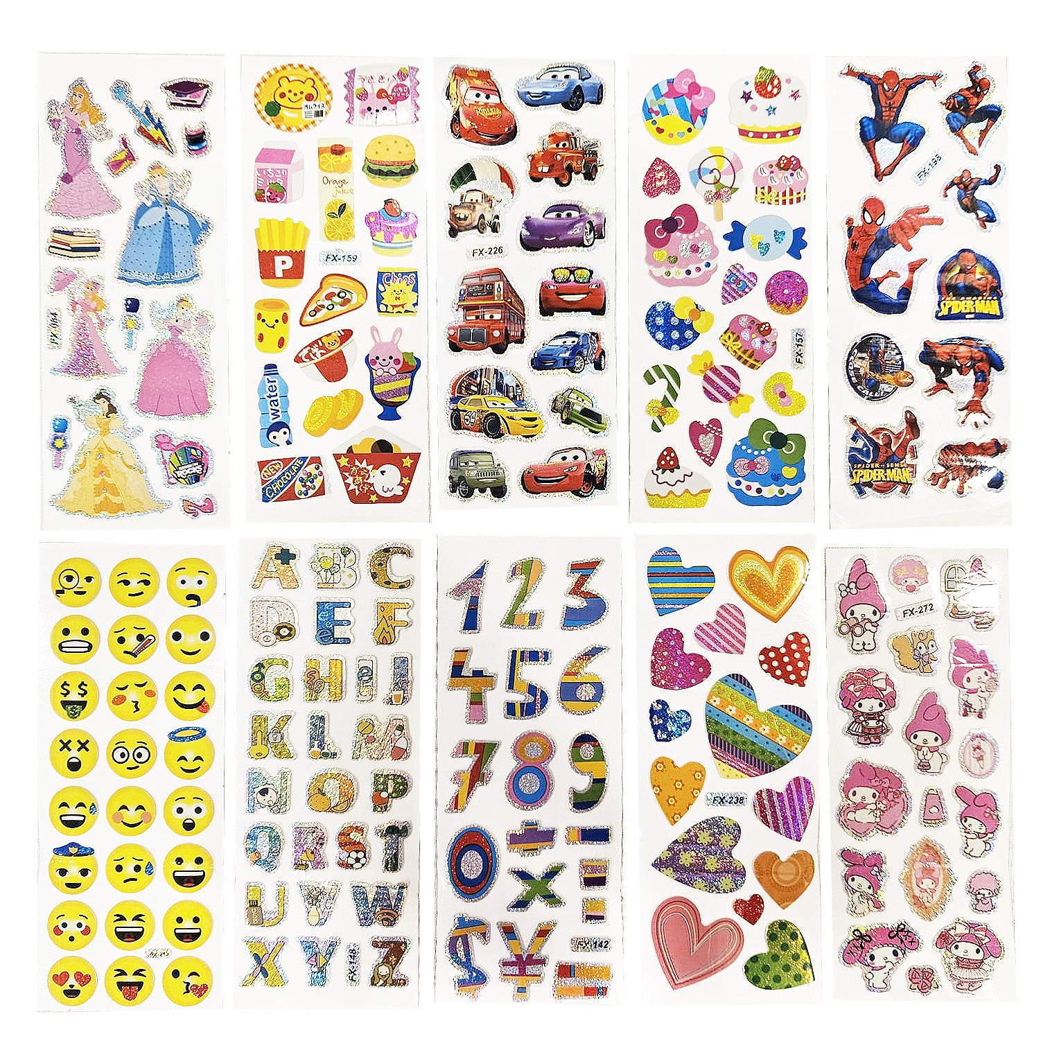 3D Puffy PVC Stickers 20 Sheets - Cute Return Gift Favors | Wanna Party - Image 1