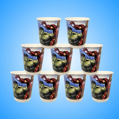 Avengers Theme Party Paper Cups - 350ML - 8PC - Wanna Party - front