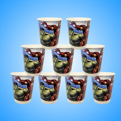 Avengers Theme Party Paper Cups - 350ML  - 8PC