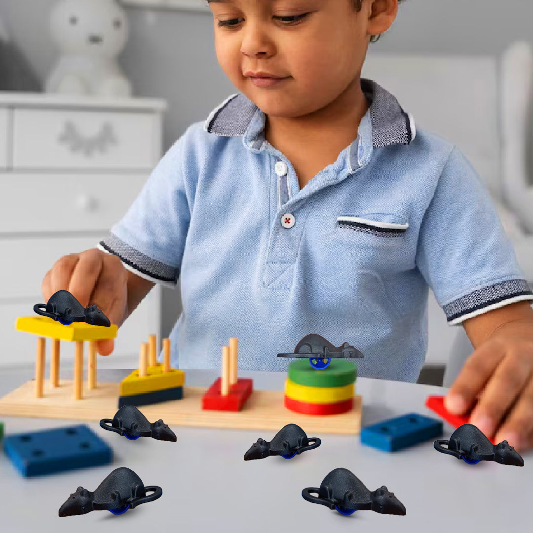 Creepy Small Rats with Wheel 10PC - Halloween Party Toys | Wanna Party - Image 2