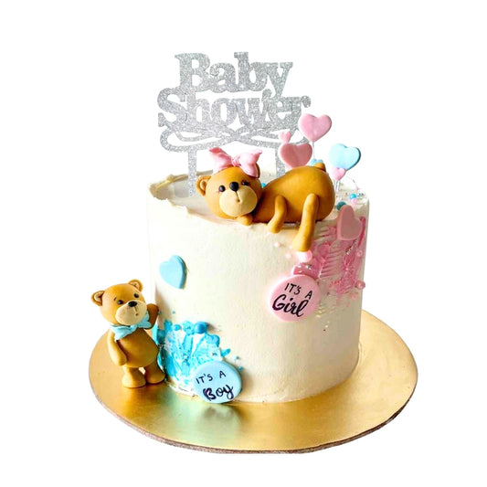 Baby Shower Silver Cake Topper - 1PC