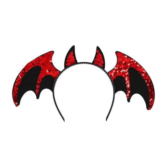 Halloween Bat Headband with Red Sequin - 1PC