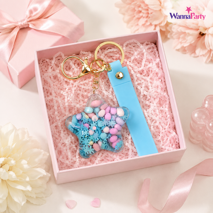Star Beads Keychain Blue Strap - Cute Bag Charm for Kids | Wanna Party - Image 9