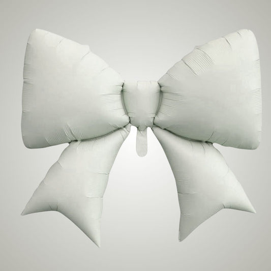 Sand White Bow / Gift Ribbons Shaped Balloon - 30 inches - Helium Quality - 1P
