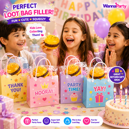 Burger Squishy Taba Toy - Cute Food Squeeze Toy for Kids | Wanna Party - Image 12
