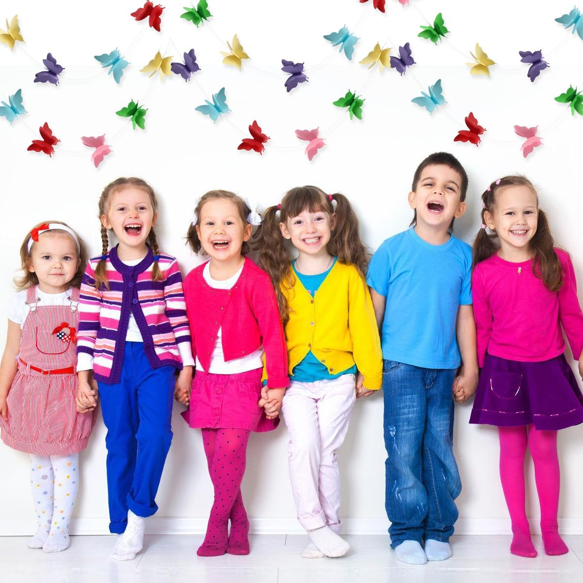 Butterfly Multicolor 3D String Decoration 9FT 4PC - Wall Decor | Wanna Party - Image 4