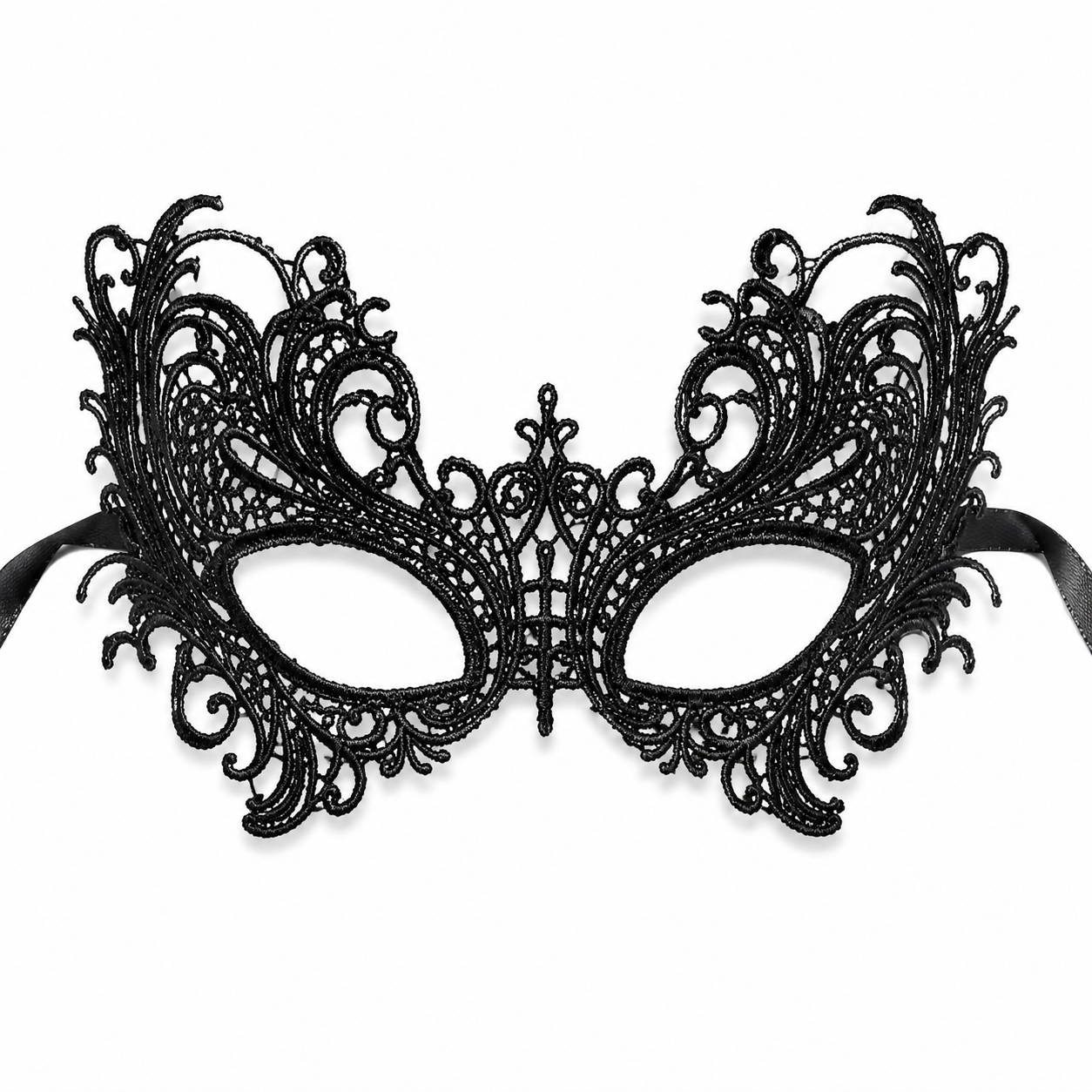 Masquerade Wild Butterfly Black Wired Eye Masks - 1PC - Wanna Party - front
