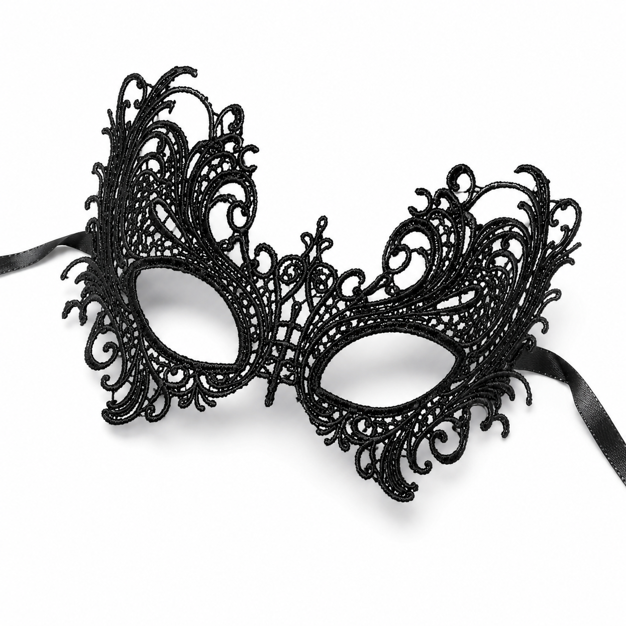 Masquerade Wild Butterfly Black Wired Eye Masks - 1PC - Wanna Party - closeup